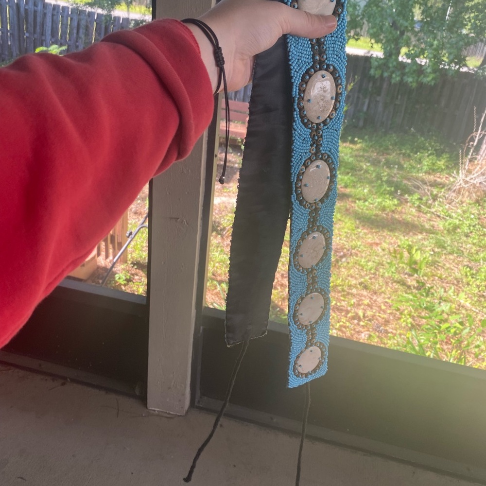 Hand-made Beaded Western Belt